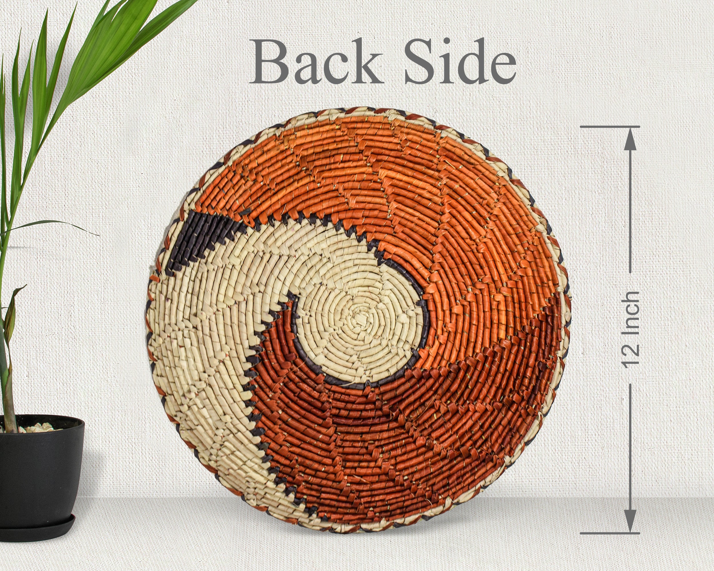 Tangy Swirl Flat Basket 12-inch