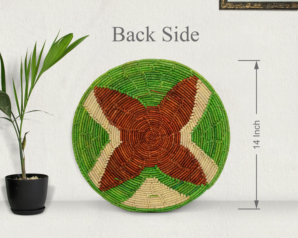 Green Fan Flat Basket