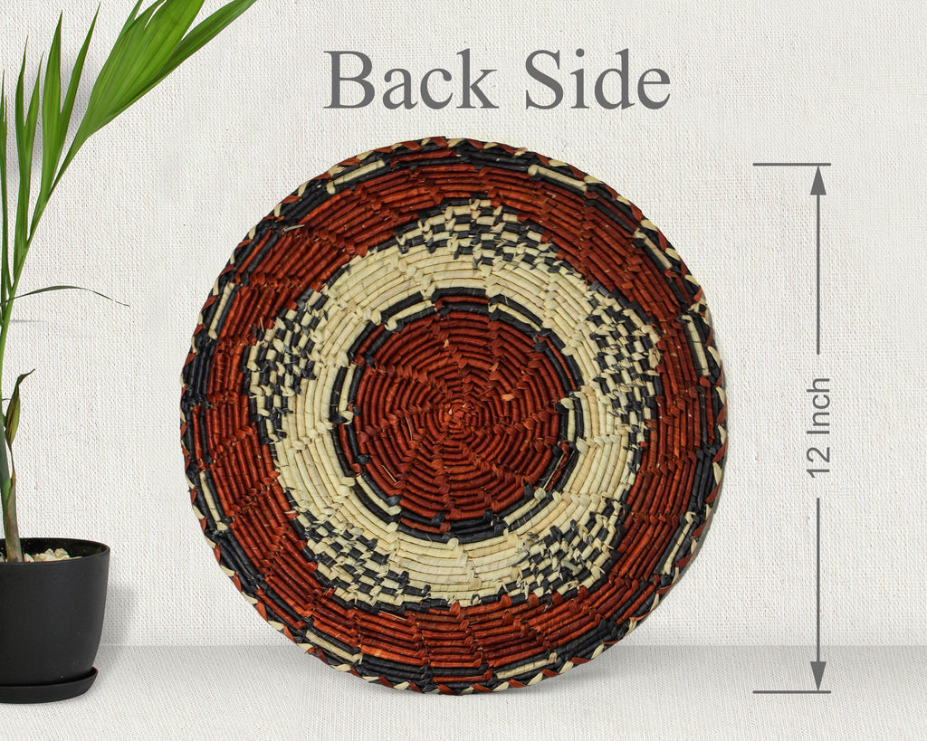 Complex Mandala Flat Basket 12-inch