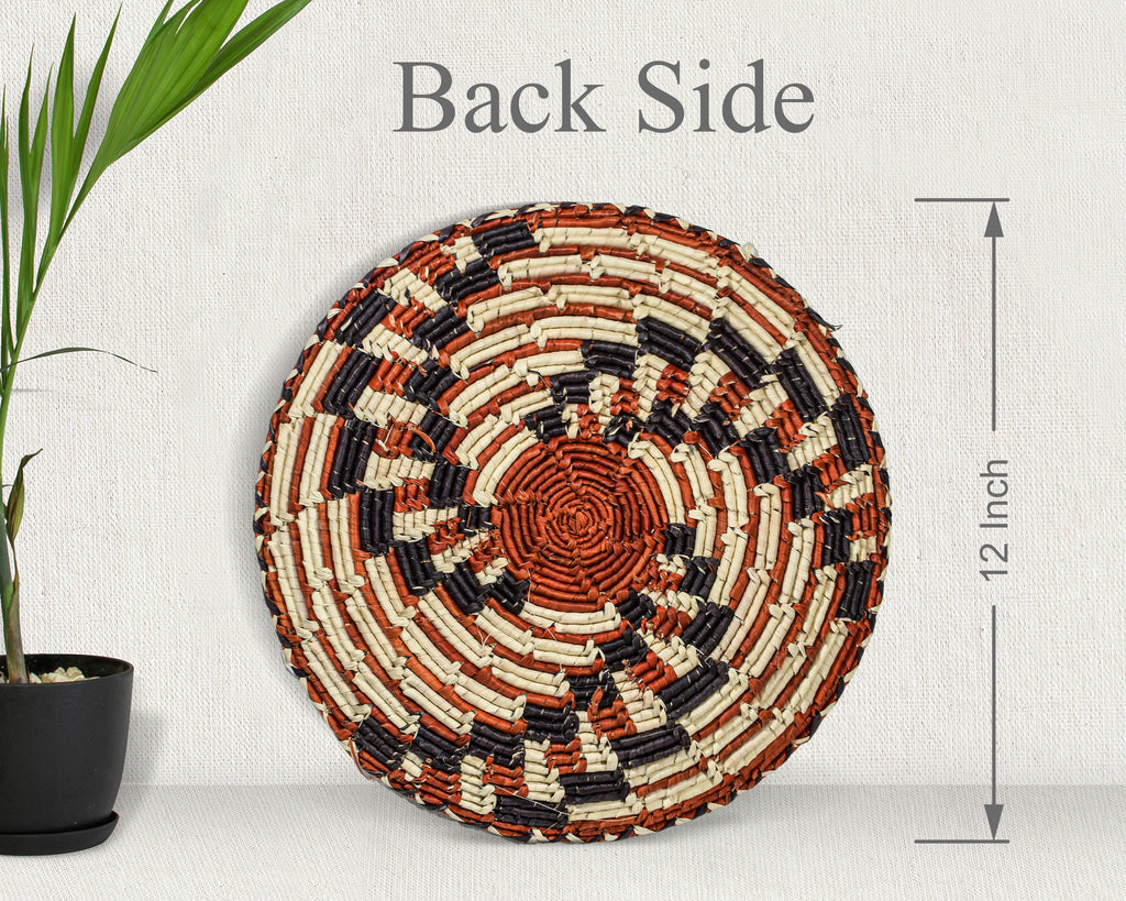 Rust Fan Flat Basket 12-inch