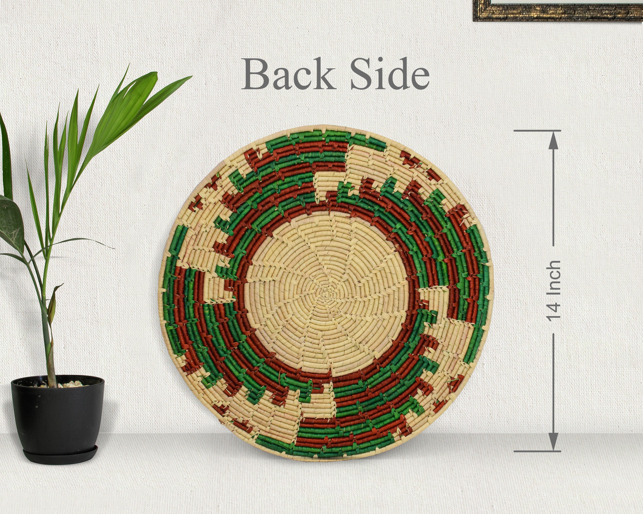 Emerald Fan Mat Wall Basket 14-inch MT-264-15