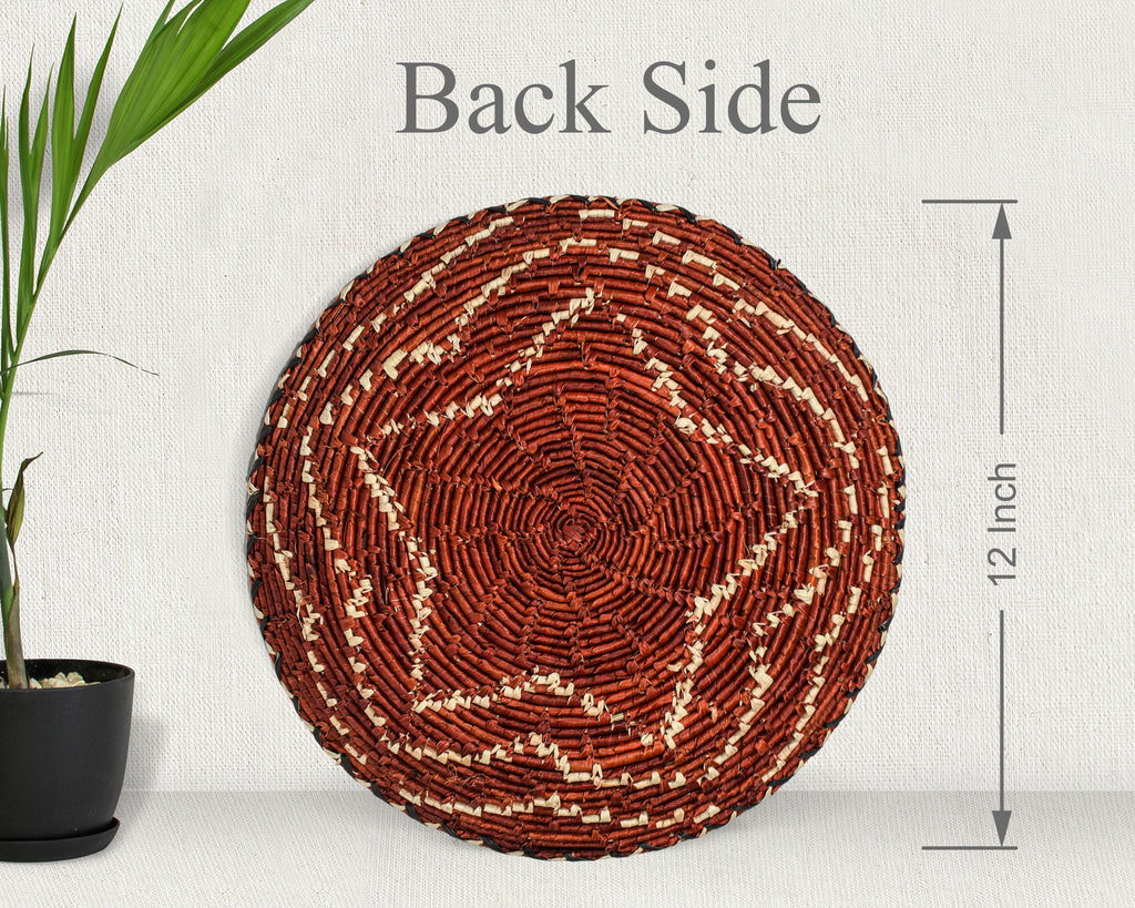 Fierry Red Flat Basket 12-inch