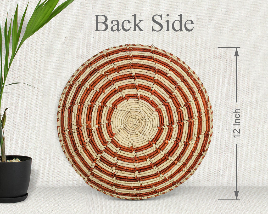 Rust Waves Flat Basket 12-inch