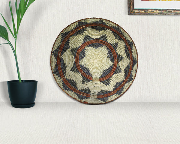 Double Navajo Inspired Wall Basket 14-inch