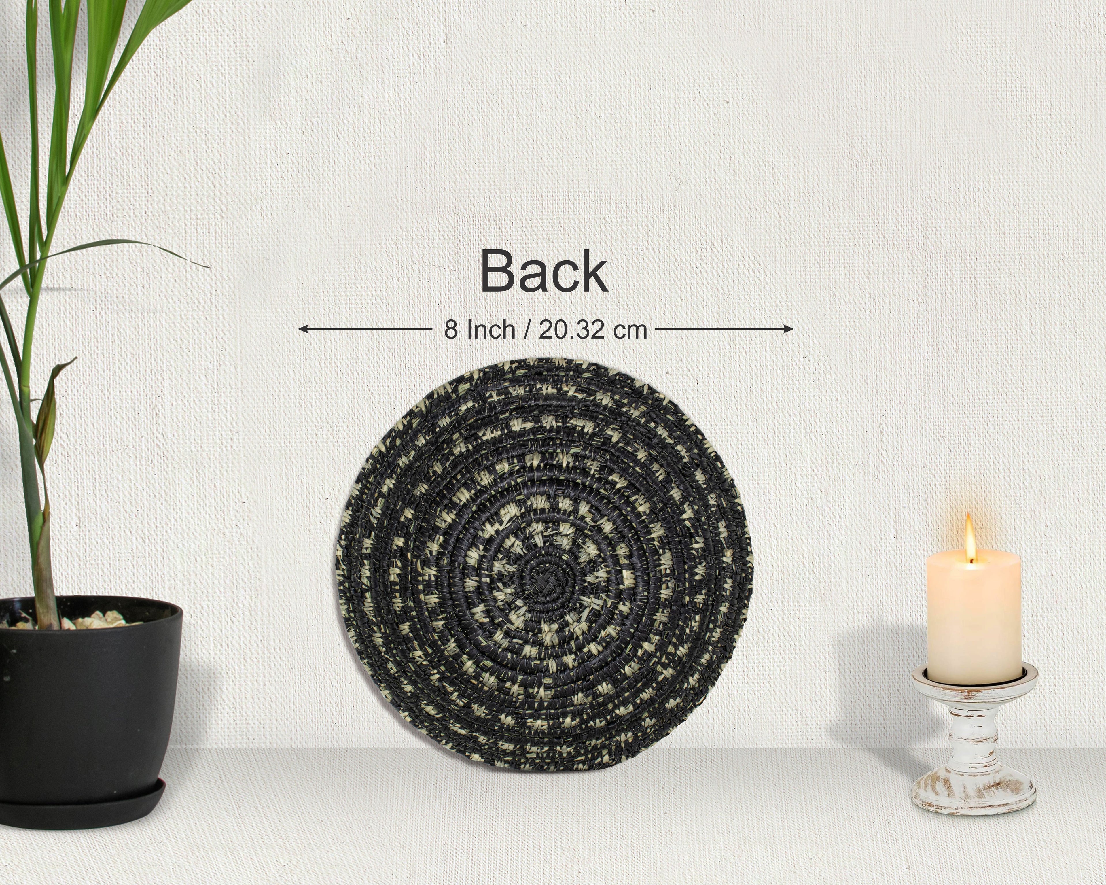 Earthen Speckle Black Bowl Basket 8-inch LBW-456-7 B