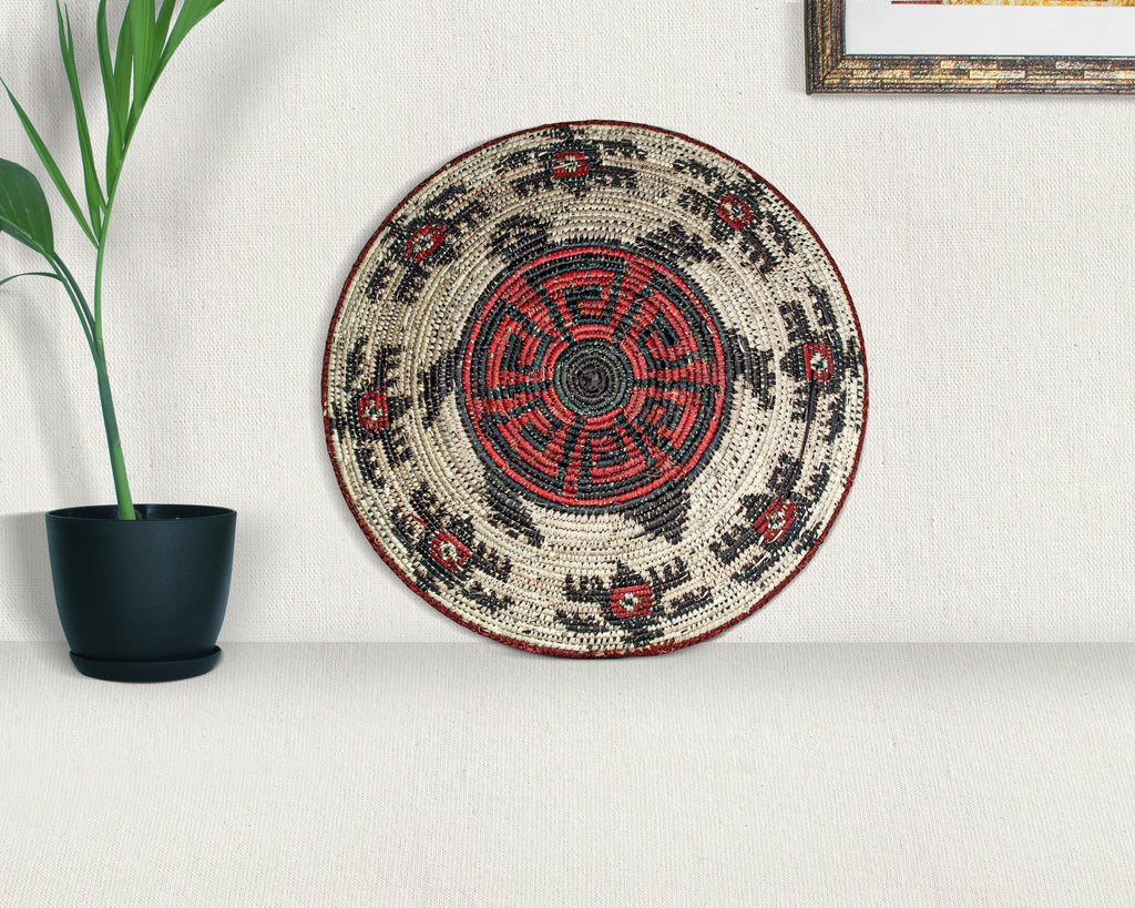 Crimson Weave Basket 14-inch BSK-192-15