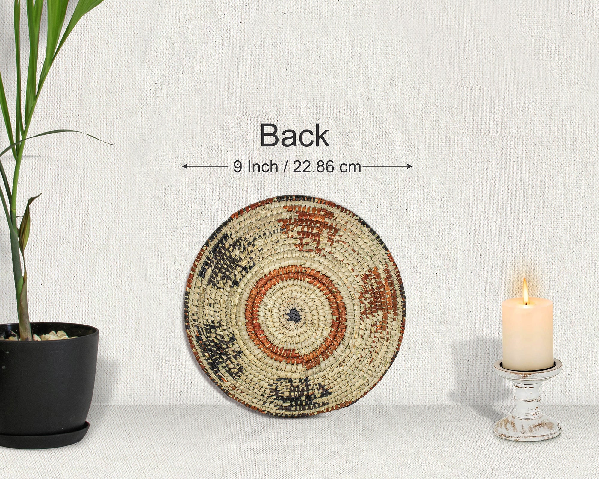 Canyon Echoes White Bowl Basket 8-inch LBW-462-7