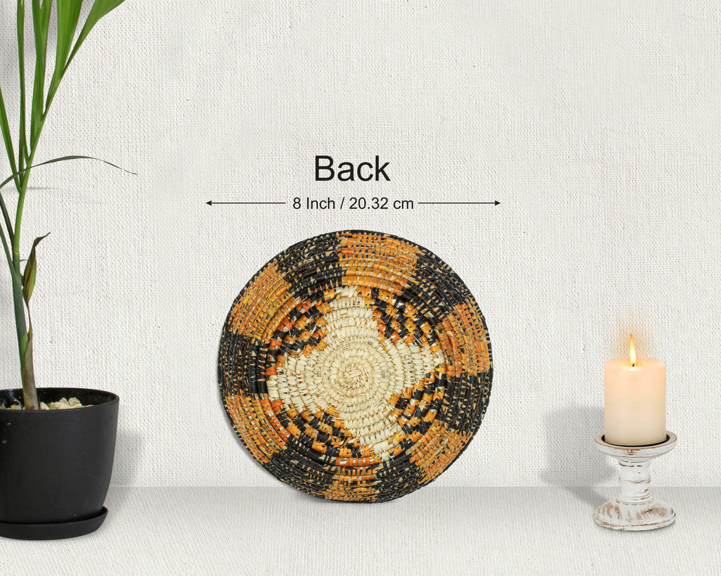 Alternating Tide Brown Bowl Basket 8-inch LBW-459-7