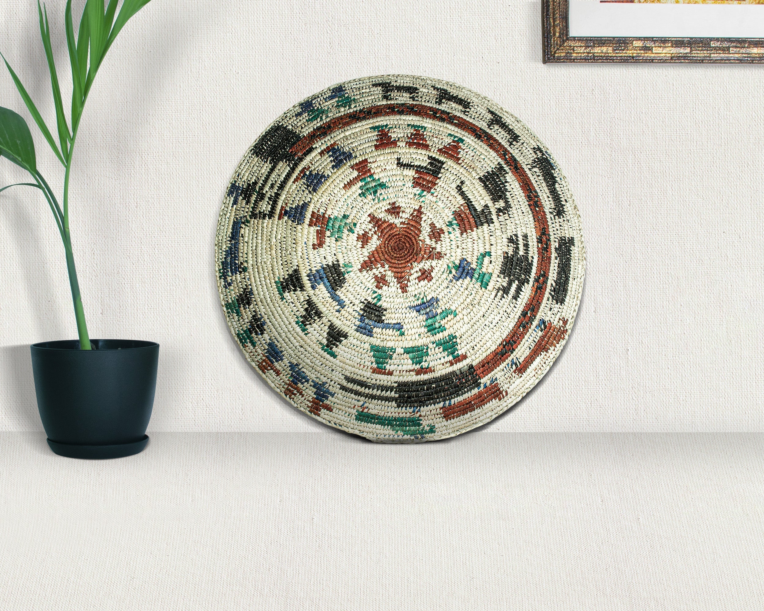 Tribal Tapestry Basket 14-inch BSK-168-15