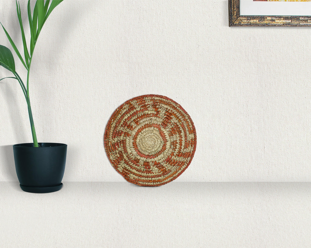 Geometric Path Red Bowl Basket 8-inch LBW-405-7