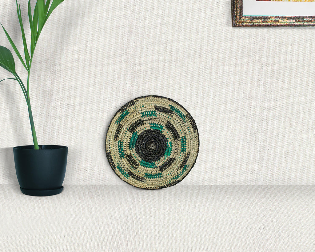 Spiral Maze Black Bowl Basket 8-inch LBW-403-7 C