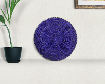 Purple Plain Flat Basket 12-Inch PL-008-12