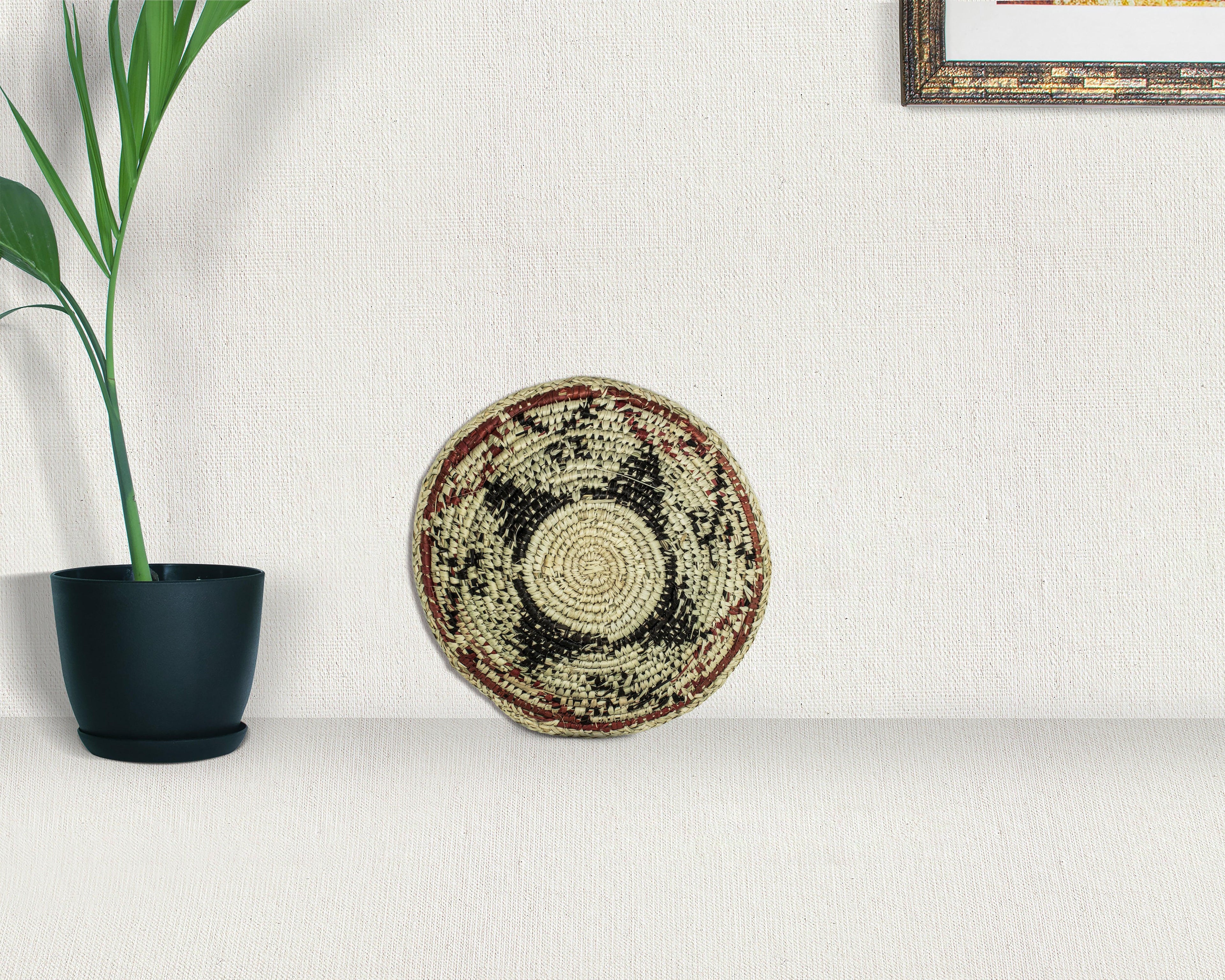 Four Point Star Black Bowl Basket 8-inch LBW-408-7