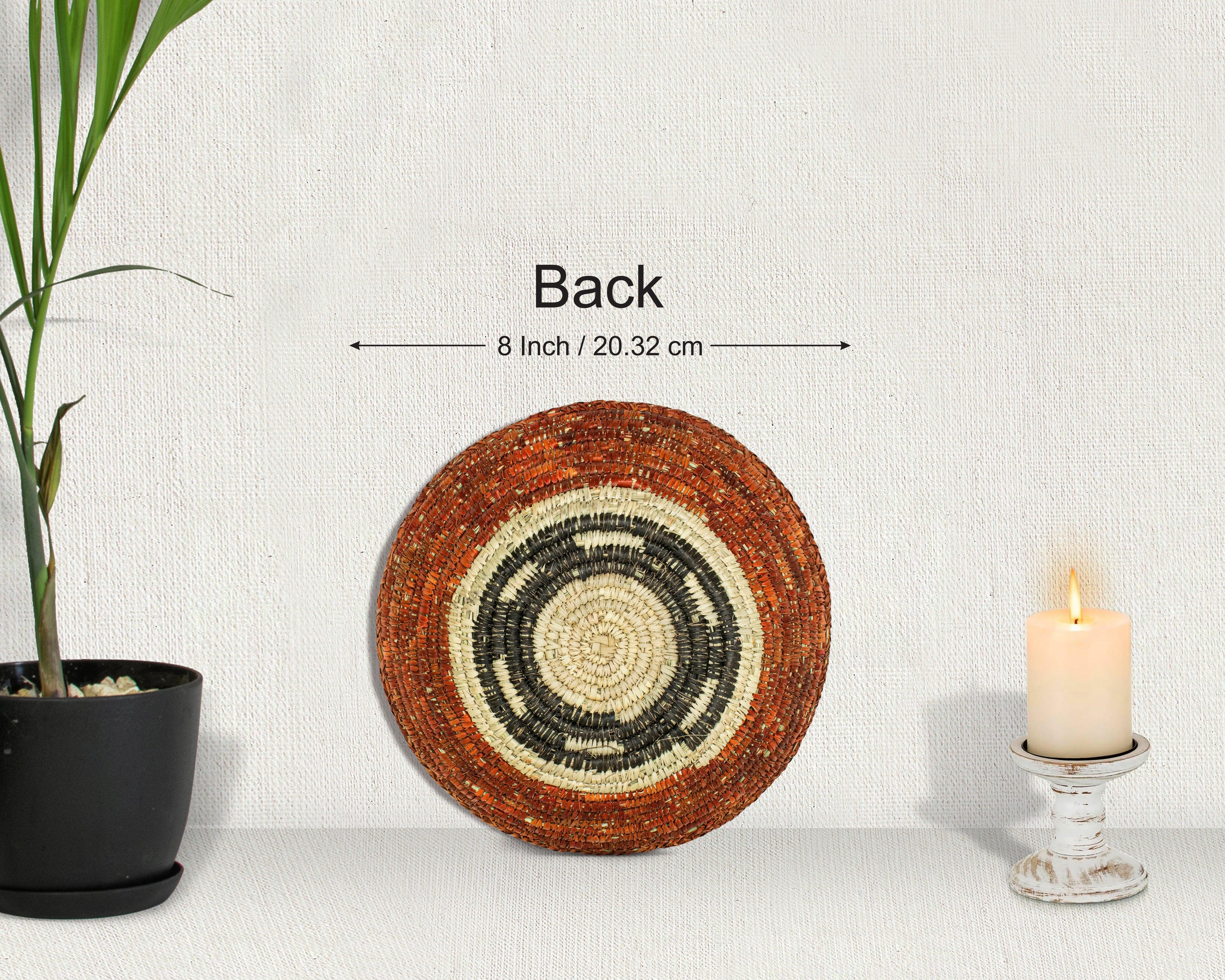 Stratified Desert Brown Bowl Basket 8-inch LBW-433-7 A