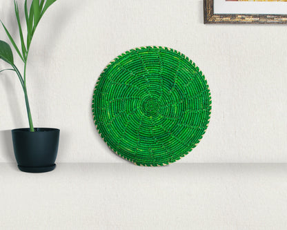 Green Plain Flat Basket 12-Inch PL-040-12