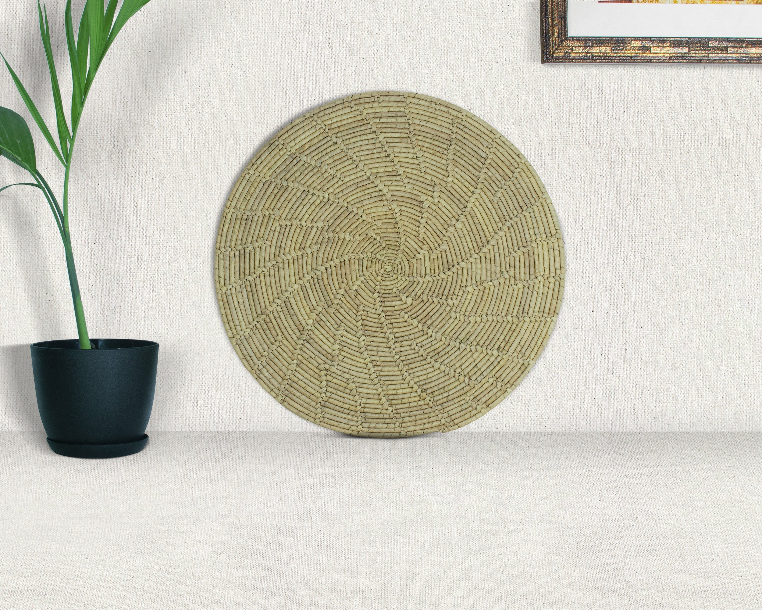 Plain White Flat Mat Basket 12-inch MT-249-10