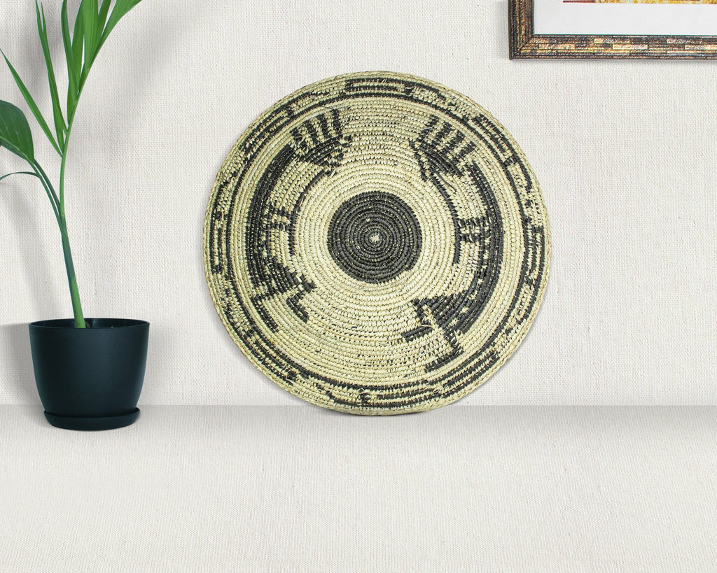 Black Kokopelli Basket 14-inch BSK-142-15