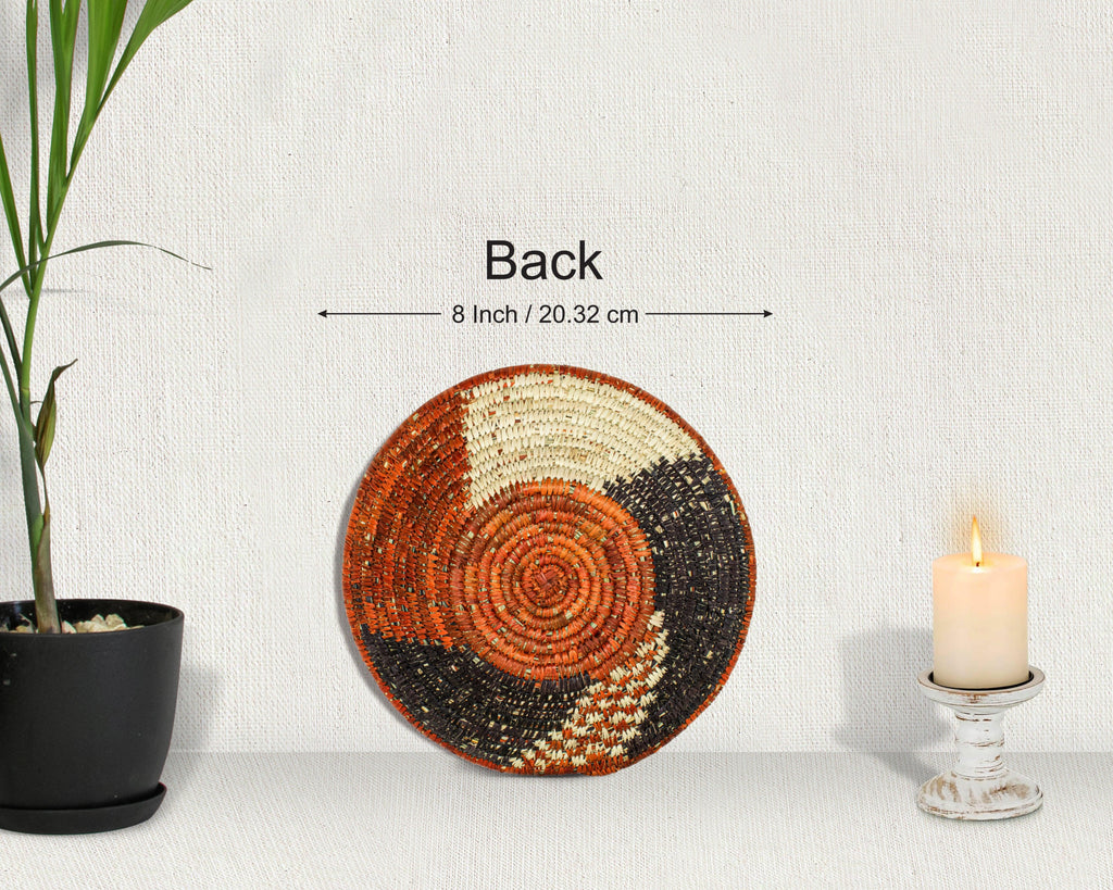 Three-Part Harmony Brown Bowl Basket 8-inch LBW-429-7