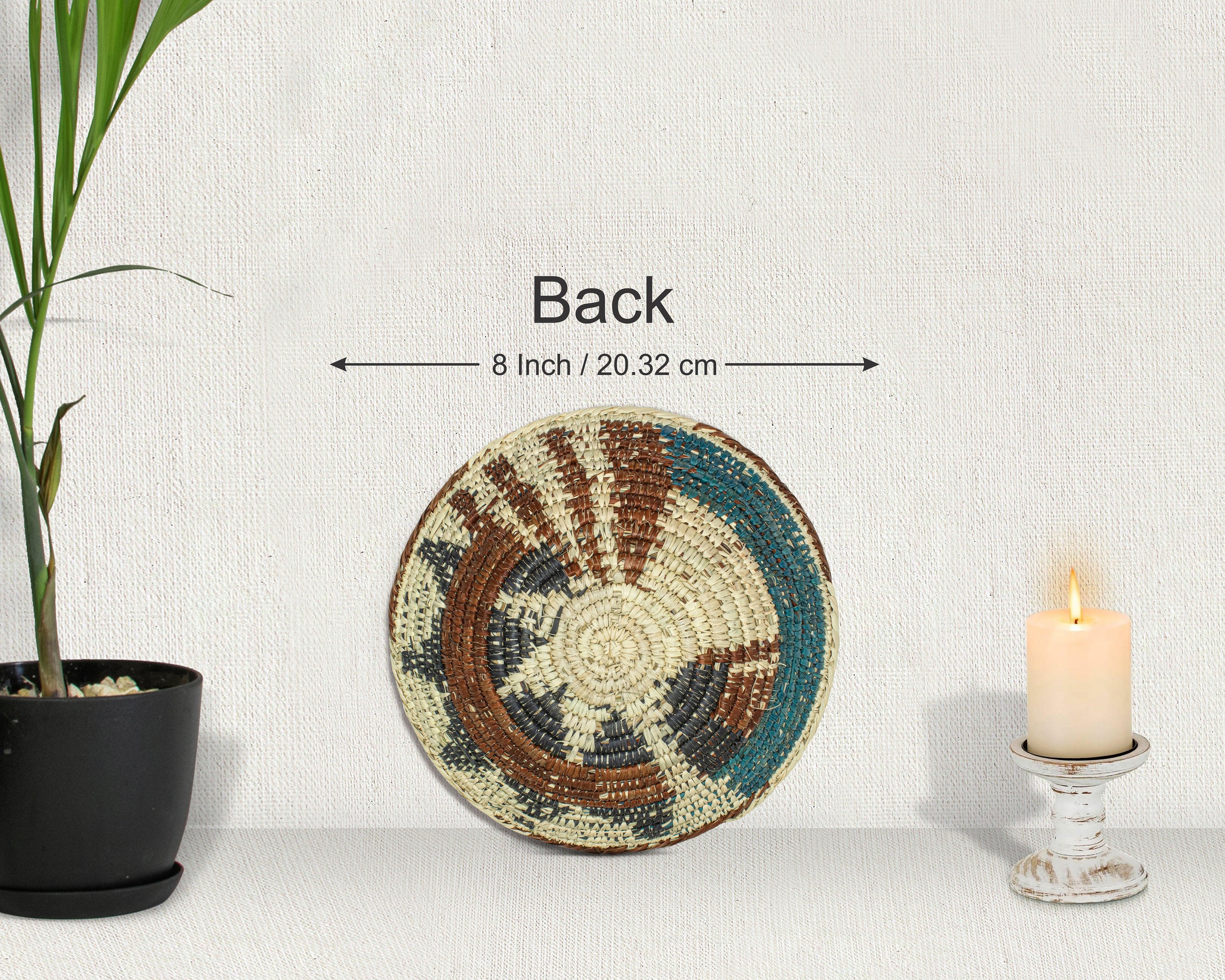 Kaleidia Brown Bowl Basket 8-inch LBW-453-7 B