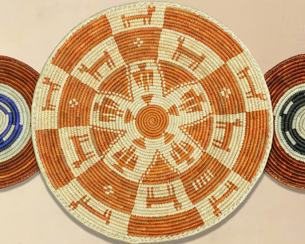 Set of 3 Handwoven wall baskets SET-214-3 N