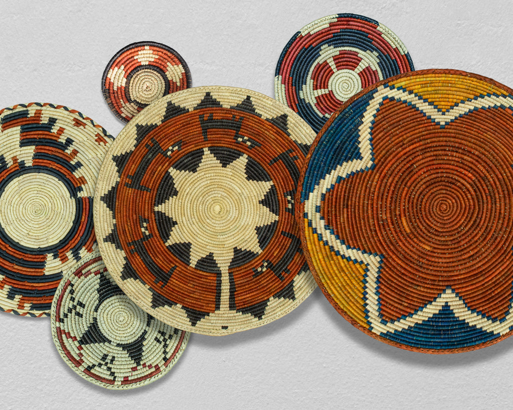 Set of 6 Handwoven wall baskets SET-269-6 N