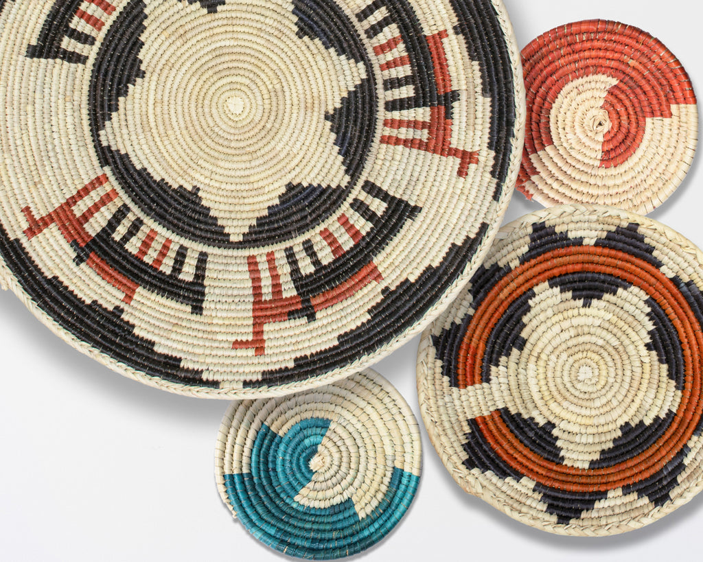 Set of 4 Handwoven wall baskets SET-234-4 N