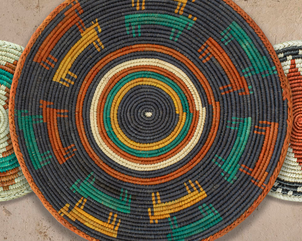 Set of 5 Handwoven wall baskets SET-66-5 N