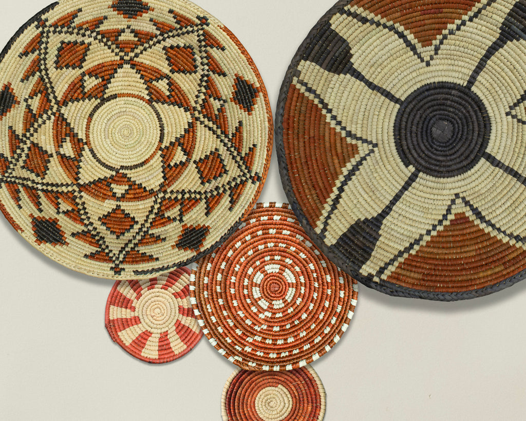 Set of 5 Handwoven wall baskets SET-70-5 N