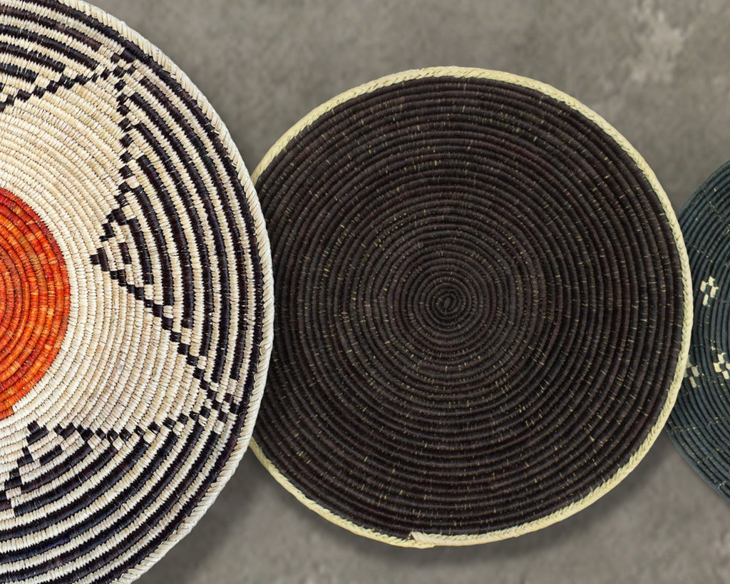 Set of 3 Handwoven wall baskets SET-205-3 N