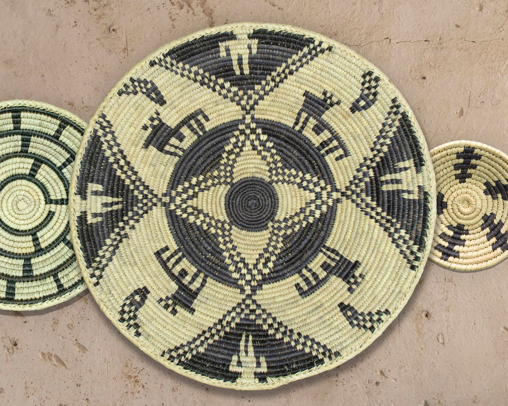 Set of 4 Handwoven wall baskets SET-239-4 N