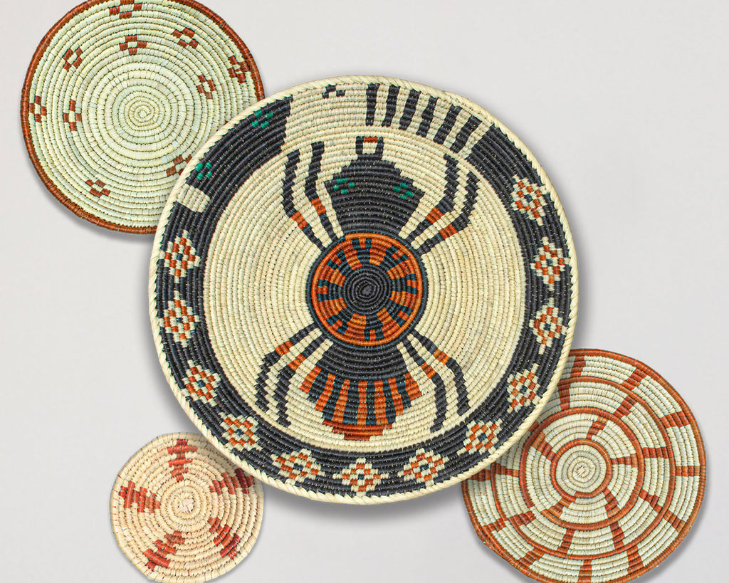 Set of 4 Handwoven wall baskets SET-235-4 N