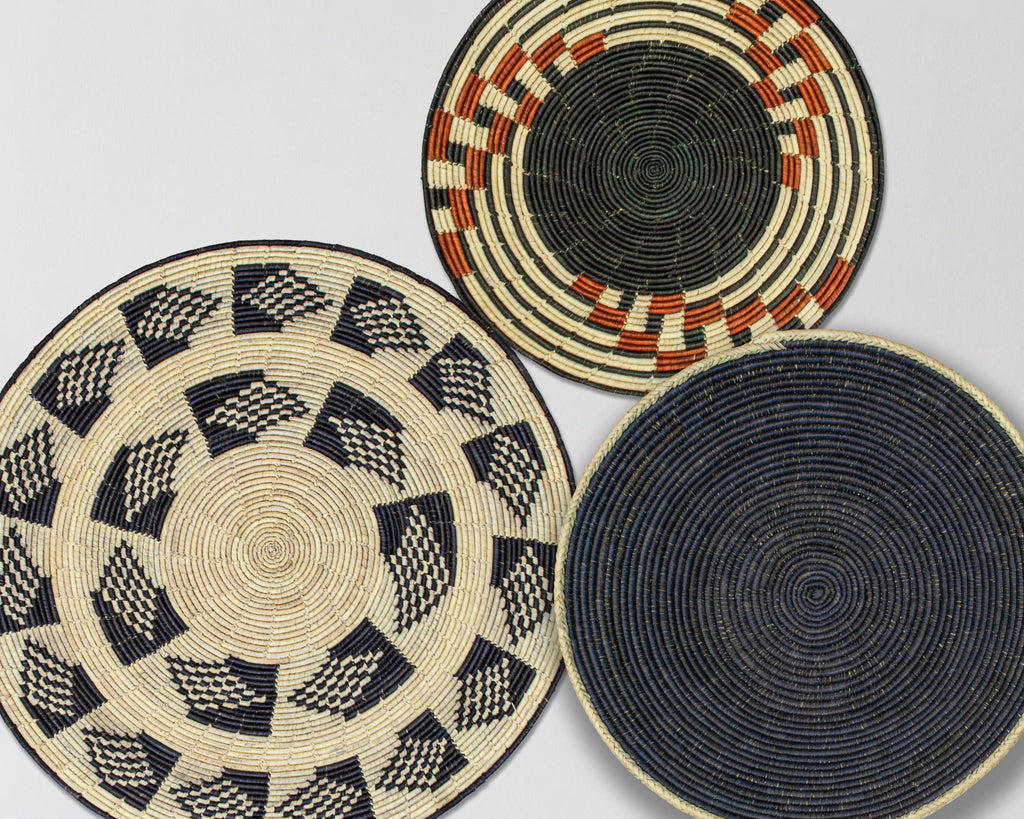 Set of 3 Handwoven wall baskets SET-201-3 N