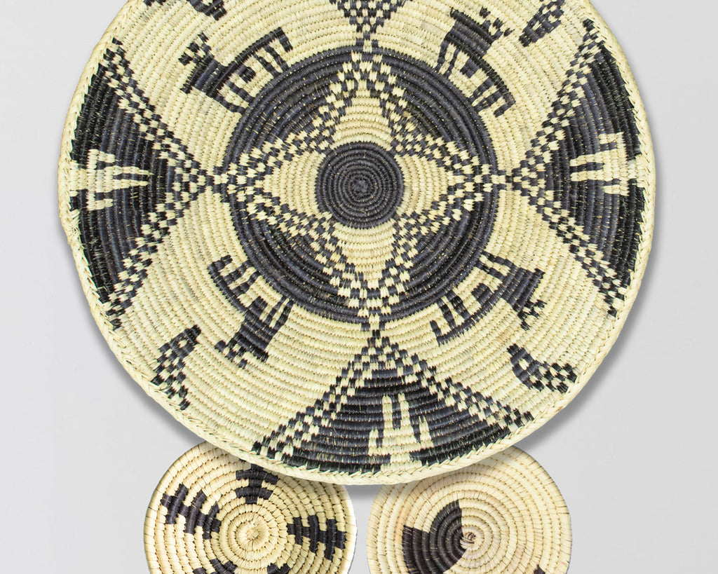 Set of 4 Handwoven wall baskets SET-239-4 N