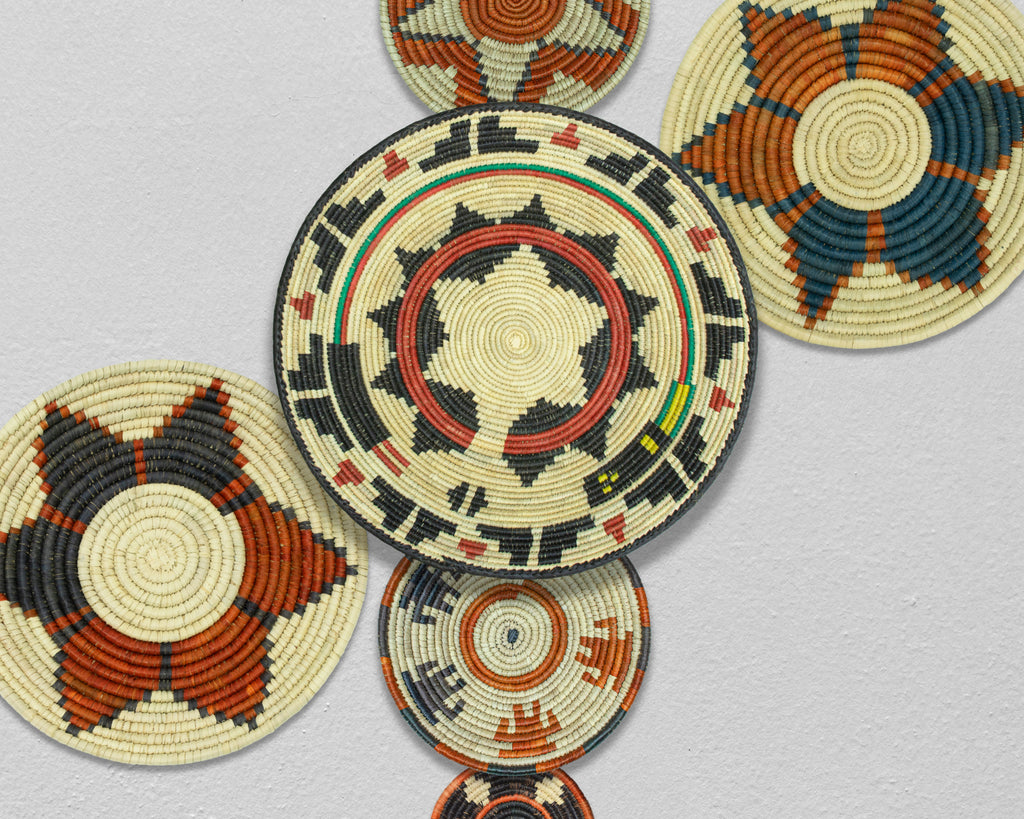 Set of 6 Handwoven wall baskets SET-394-6 N