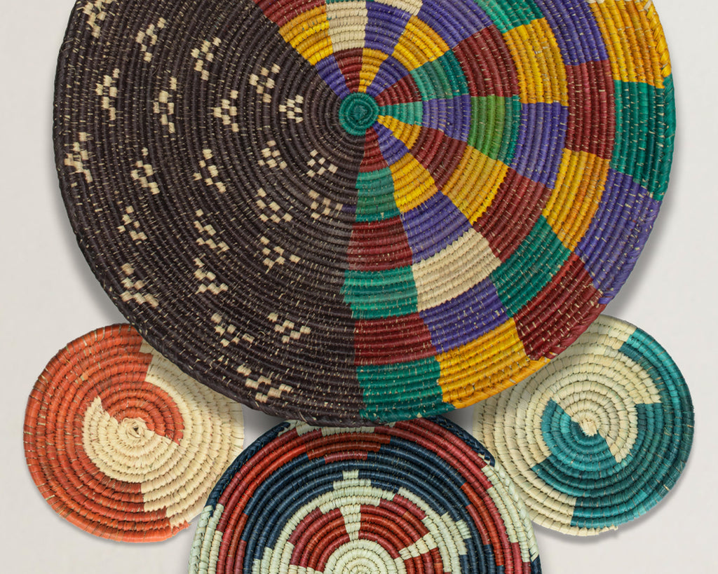 Set of 4 Handwoven wall baskets SET-233-4 N