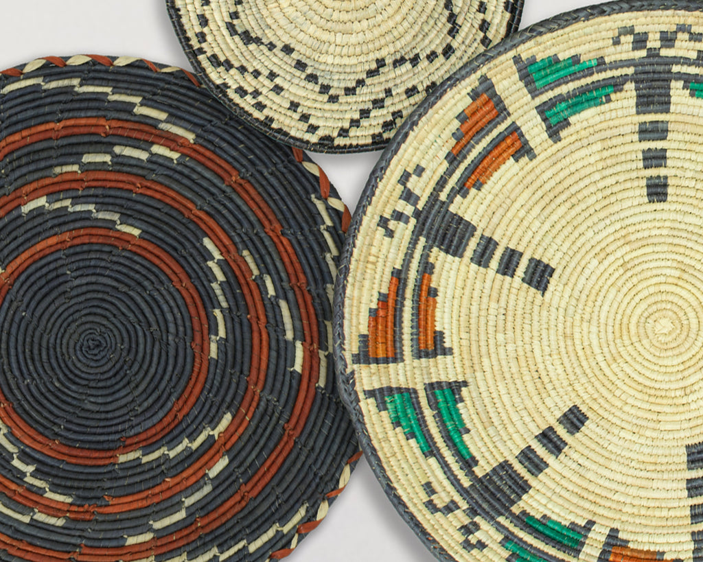 Set of 3 Handwoven wall baskets SET-213-3 N