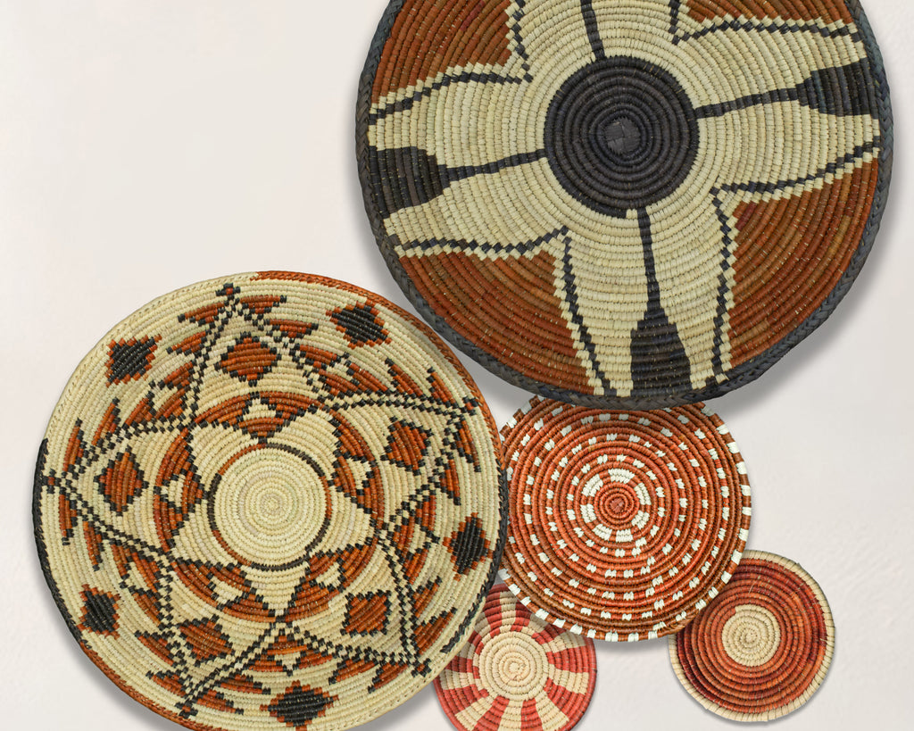 Set of 5 Handwoven wall baskets SET-70-5 N