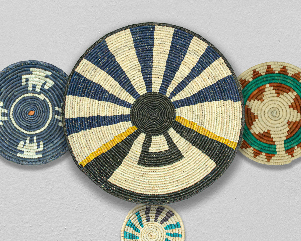 Set of 4 Handwoven wall baskets SET-236-4 N