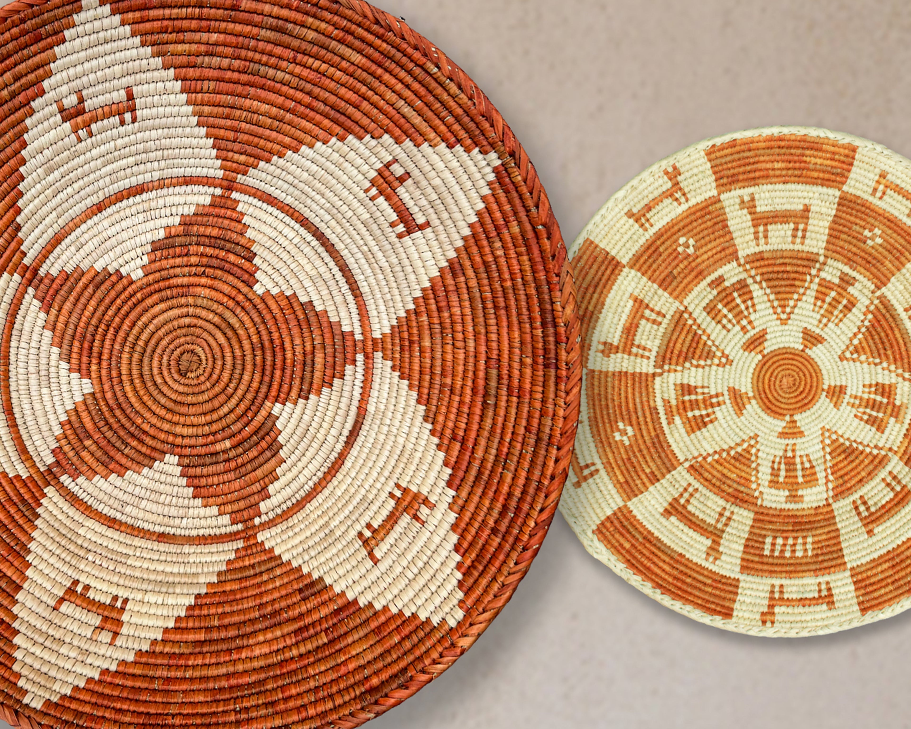 Set of 3 Handwoven wall baskets SET-203-3 N