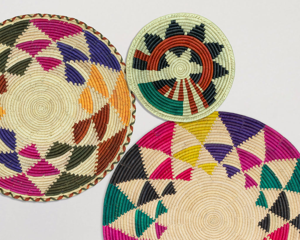 Set of 3 Handwoven wall baskets SET-204-3 N