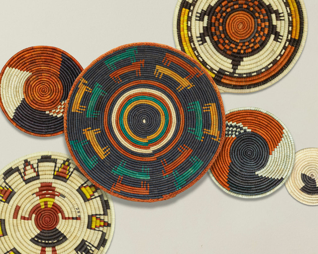 Set of 6 Handwoven wall baskets SET-390-6 N