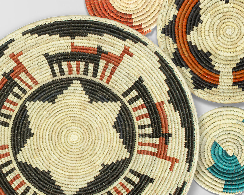 Set of 4 Handwoven wall baskets SET-234-4 N