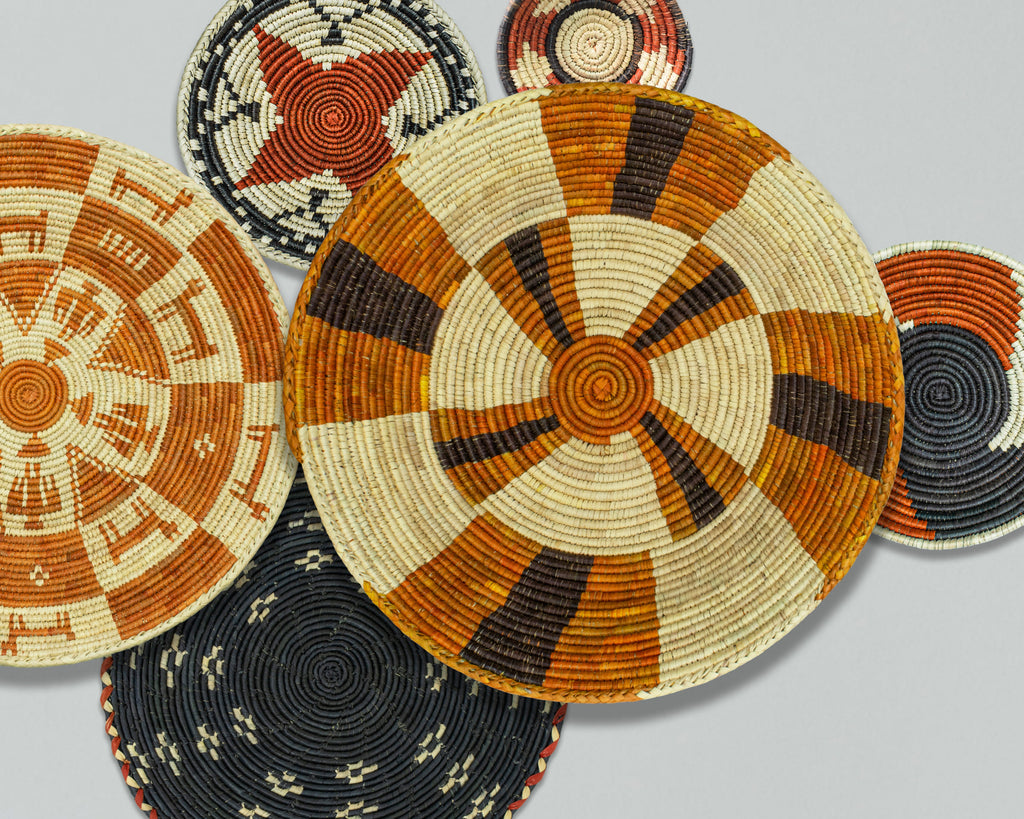 Set of 6 Handwoven wall baskets SET-271-6 N