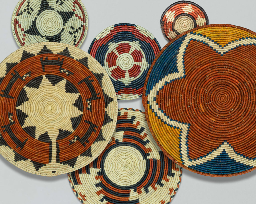 Set of 6 Handwoven wall baskets SET-269-6 N