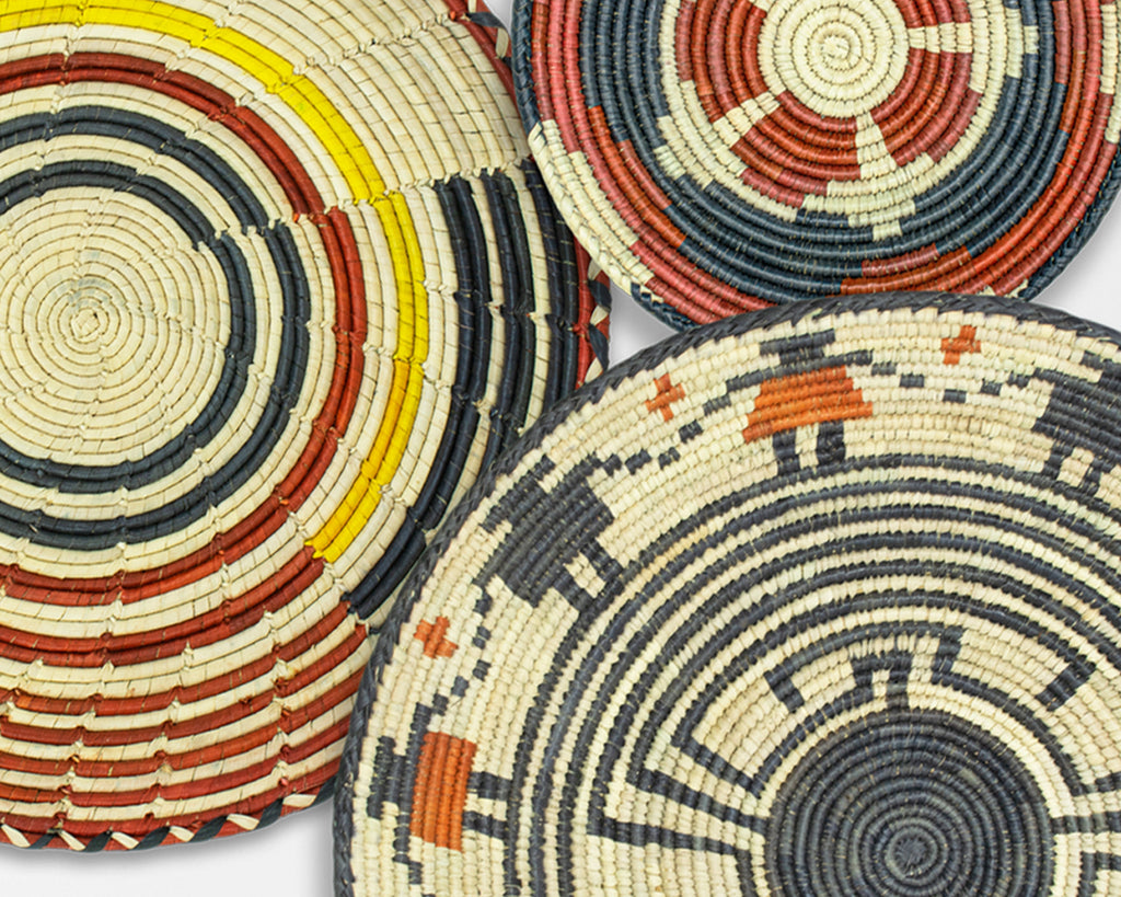 Set of 3 Handwoven wall baskets SET-211-3 N