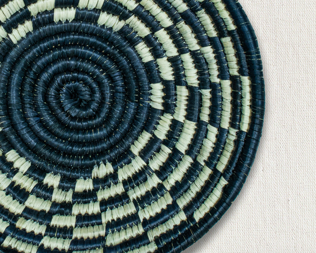 Rosette Black Bowl Basket 8-inch LBW-445-7 B