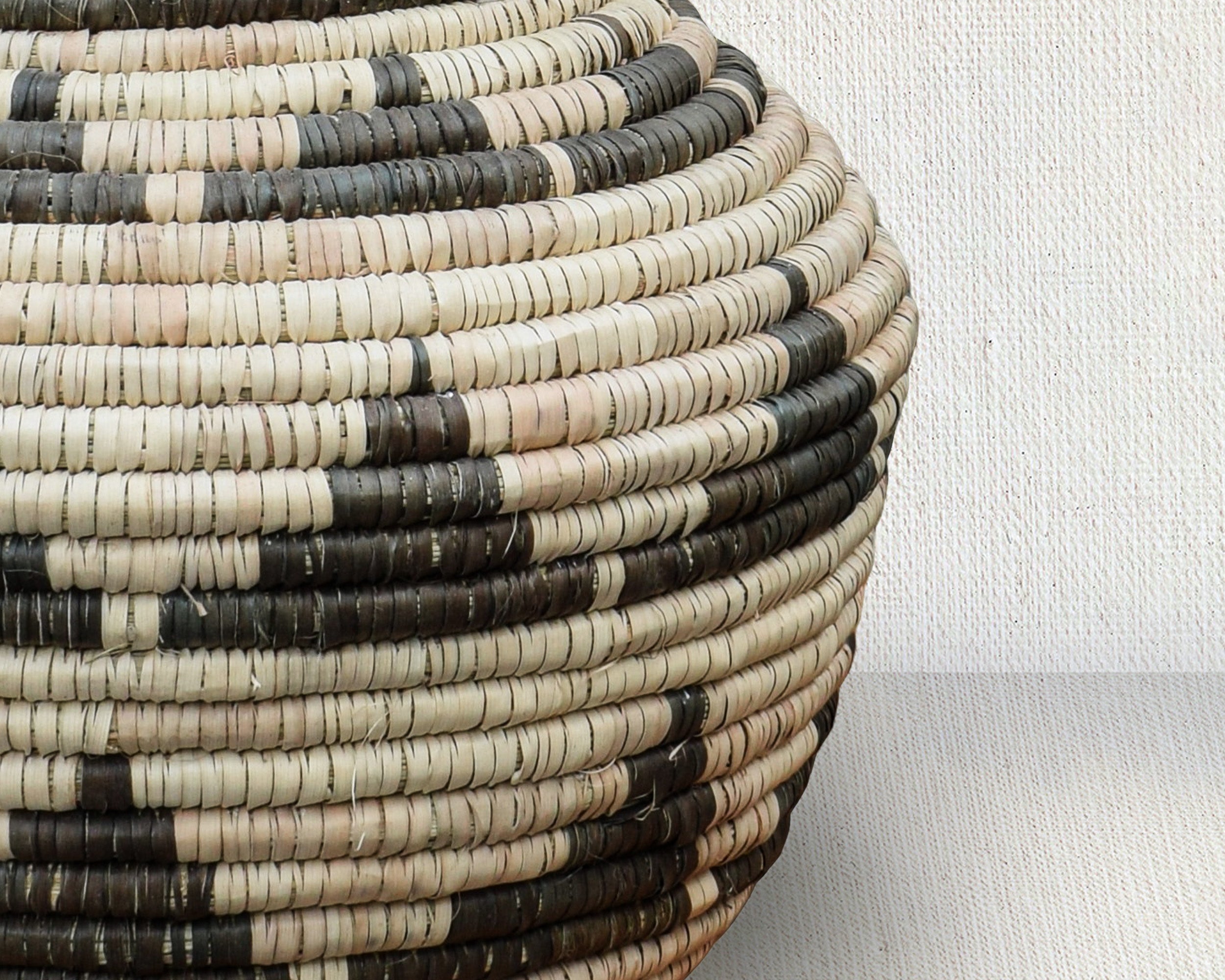 Charcoal Japandi Diamond Potter Basket