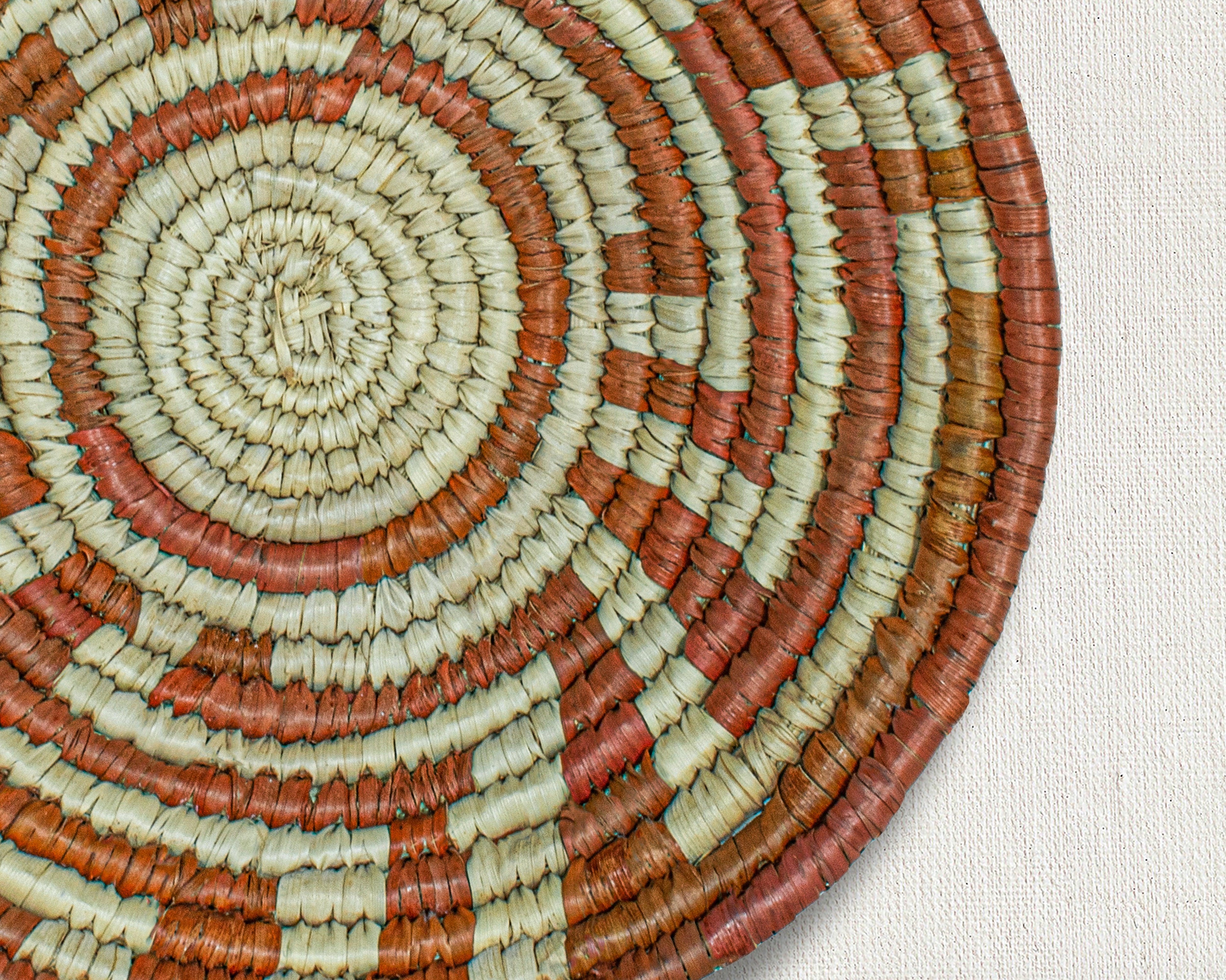 Geometric Path Red Bowl Basket 8-inch LBW-405-7