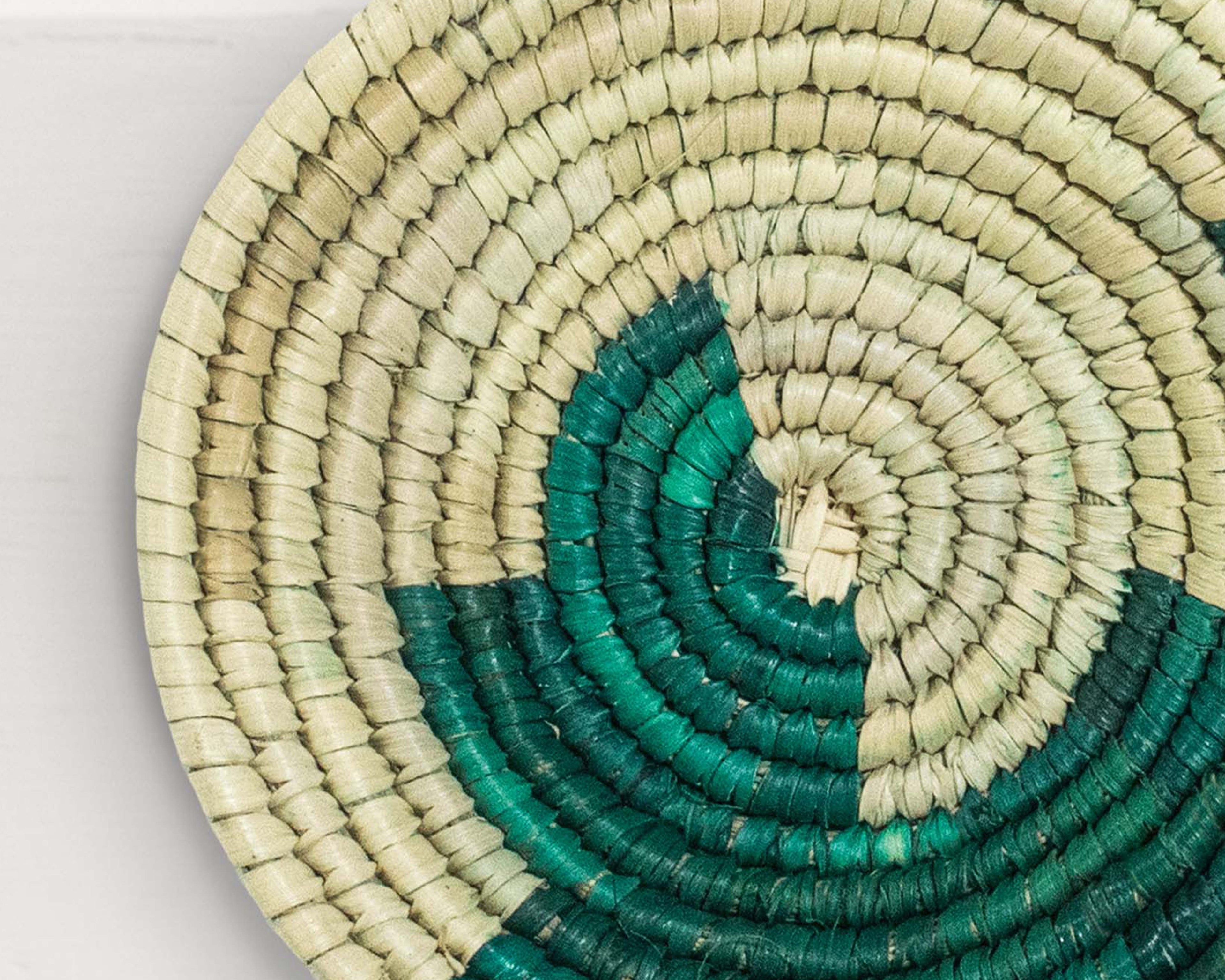 Boho Yei Green Miniature Basket Pack of 5 - LBW-1601-5 B