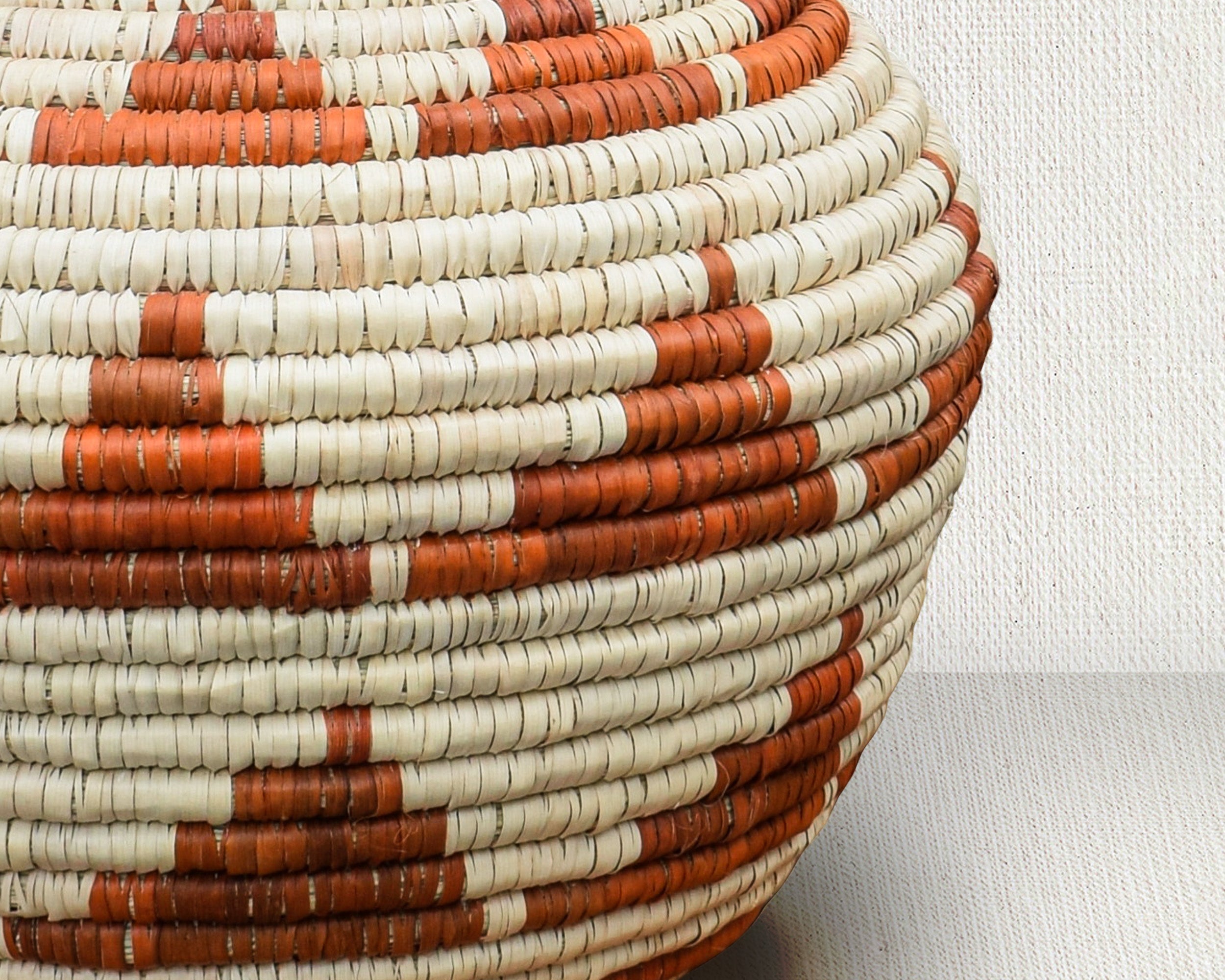 Terracotta Arrow Chevron Pattern Potter Basket